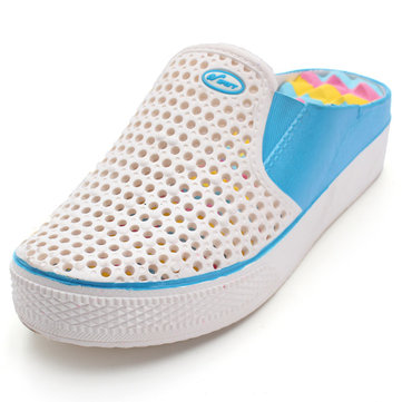 Femme été pantoufles creux respirant chaussures plage sandales
